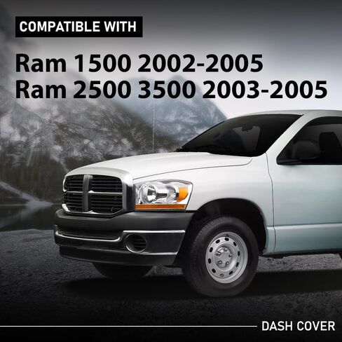 G-PLUS TPE Dash Defrost Vent Cover Cap Compatible with Dodge Ram 1500 2002-2005/ Ram 2500 3500 2003-2005 Upper Dashboard Panel Grey in Saudi Arabia