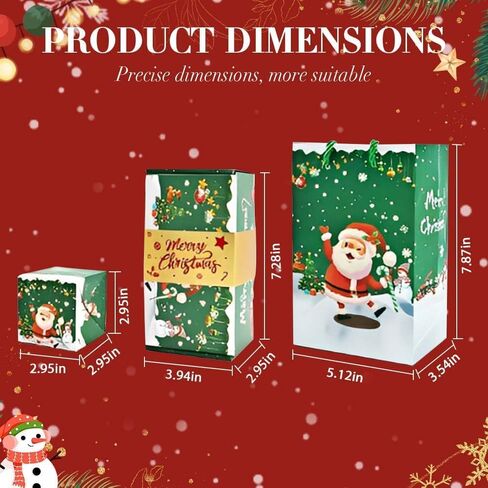 16Pcs surprise gift box set, 2025 Christmas surprise gift box, foldable and expandable, perfect for storing cash or gifts; Great for anniversary and Christmas gifts (Green) in Saudi Arabia
