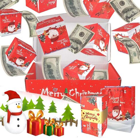 16Pcs surprise gift box set, 2025 Christmas surprise gift box, foldable and expandable, perfect for storing cash or gifts; Great for anniversary and Christmas gifts (Green) in Saudi Arabia