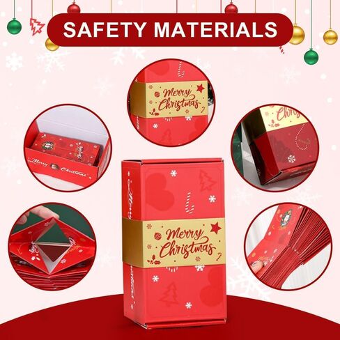 16Pcs surprise gift box set, 2025 Christmas surprise gift box, foldable and expandable, perfect for storing cash or gifts; Great for anniversary and Christmas gifts (Green) in Saudi Arabia