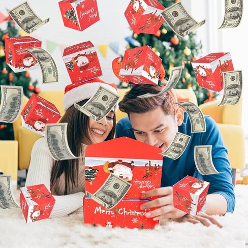 16Pcs surprise gift box set, 2025 Christmas surprise gift box, foldable and expandable, perfect for storing cash or gifts; Great for anniversary and Christmas gifts (Green) in Saudi Arabia
