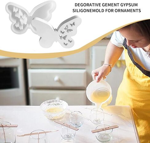 Gypsum Butterfly Mold for Casting, Large Silicone Mold for Fondant, Cake Decor, Epoxy Resin, Decorative in Saudi Arabia