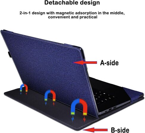 Laptop Case Cover for ASUS Vivobook 14 (M1407 /X1407) & S14 S3407 & for Vivobook14 Flip TP3407 Sleeve PU Leather Bag 14'' Notebook PC Protective Shell with Pen Holder (Dark Blue) in Saudi Arabia
