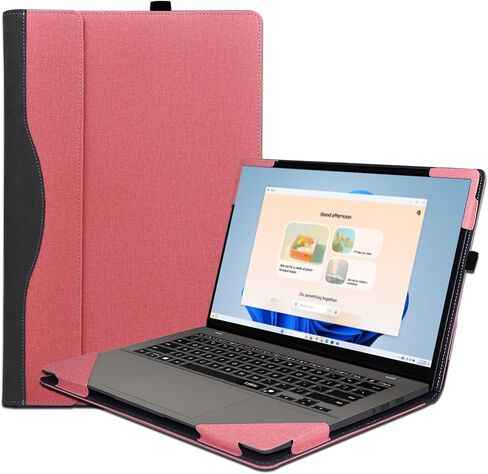 Laptop Case Cover for ASUS Vivobook 14 (M1407 /X1407) & S14 S3407 & for Vivobook14 Flip TP3407 Sleeve PU Leather Bag 14'' Notebook PC Protective Shell with Pen Holder (Dark Blue) in Saudi Arabia