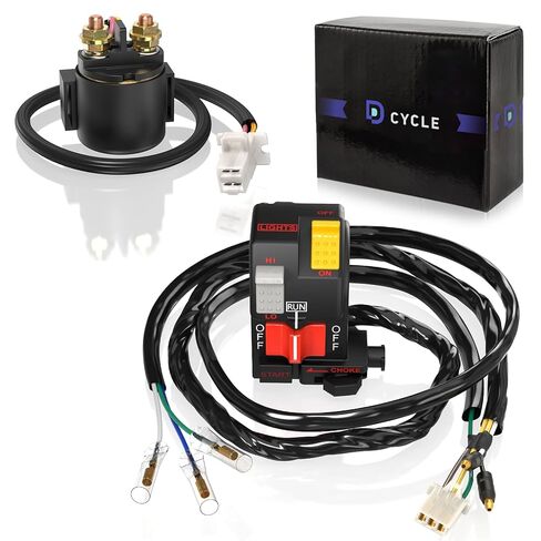 New Upgraded Starter Solenoid Relay & Control Switch Kit Replacement for Honda 300 Fourtrax TRX300 TRX300FW 2X4 4x4 ATV 1988 1989 1990 1991 1992 1993 1994 1995 35850-HC4-000 35200-HC4-004 in Kuwait