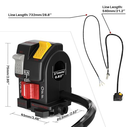 New Upgraded Starter Solenoid Relay & Control Switch Kit Replacement for Honda 300 Fourtrax TRX300 TRX300FW 2X4 4x4 ATV 1988 1989 1990 1991 1992 1993 1994 1995 35850-HC4-000 35200-HC4-004 in Kuwait