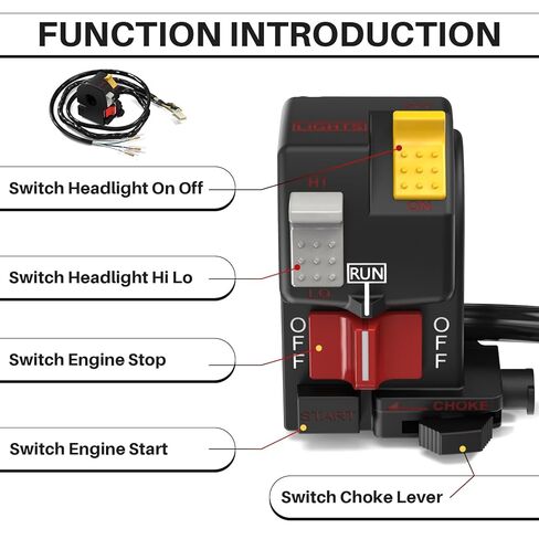 New Upgraded Starter Solenoid Relay & Control Switch Kit Replacement for Honda 300 Fourtrax TRX300 TRX300FW 2X4 4x4 ATV 1988 1989 1990 1991 1992 1993 1994 1995 35850-HC4-000 35200-HC4-004 in Kuwait