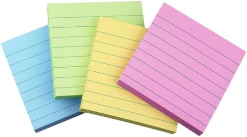 Colorful Sticky Notes Set - 100 Sheets, Easy Post & Remove, Ideal for Office, Home & School Use, Available in Large & Small Sizes in Saudi Arabia
