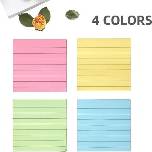 Colorful Sticky Notes Set - 100 Sheets, Easy Post & Remove, Ideal for Office, Home & School Use, Available in Large & Small Sizes in Saudi Arabia