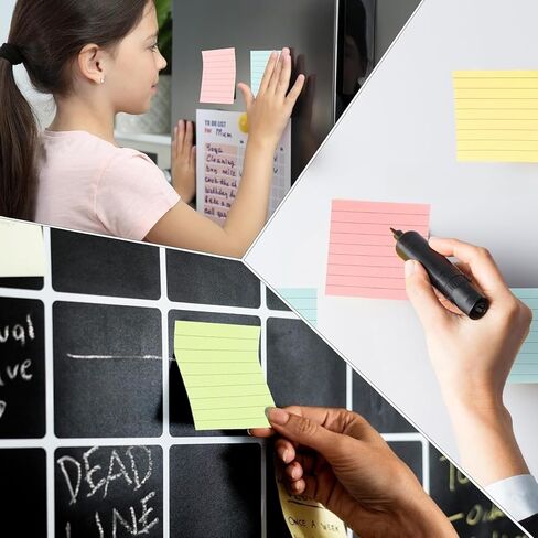 Colorful Sticky Notes Set - 100 Sheets, Easy Post & Remove, Ideal for Office, Home & School Use, Available in Large & Small Sizes in Saudi Arabia