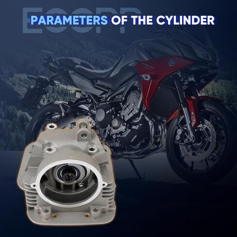 ECCPP رأس الأسطوانة لـ 1999-2004 لـ Yamaha لـ Bear Tracker 250 1998-1998 لـ Yamaha لـ Timberwolf 250 لـ اسطوانة المكبس طوقا طقم النهاية العلوية 5H0-12119-00-00 4G0-12114-01-00 in Saudi Arabia