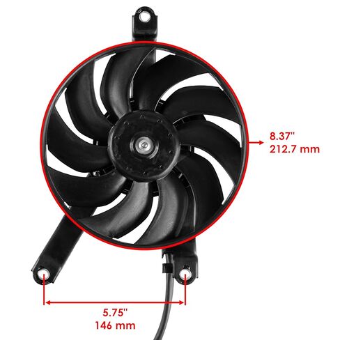 Caltric Radiator Cooling Fan Motor Compatible with Suzuki LT-A750X King Quad 750 LTA750X 4x4 2008-2013 in Saudi Arabia