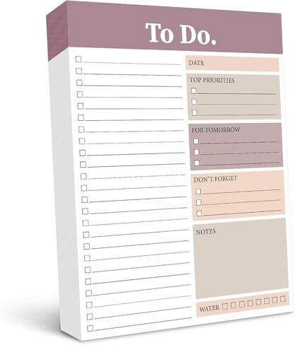 300 ورقة للقيام بقائمة المفكرة والأشياء التي يجب القيام بها، لوحة كتابة المذكرة، بطاقة المكتبة، الجدول اليومي، لوحة الملاحظات، تذكير مخطط تخطيط المكتب، قائمة الواجبات المنزلية للمهام اليومية، 6 × 8 بوصات (للفعل) in Kuwait