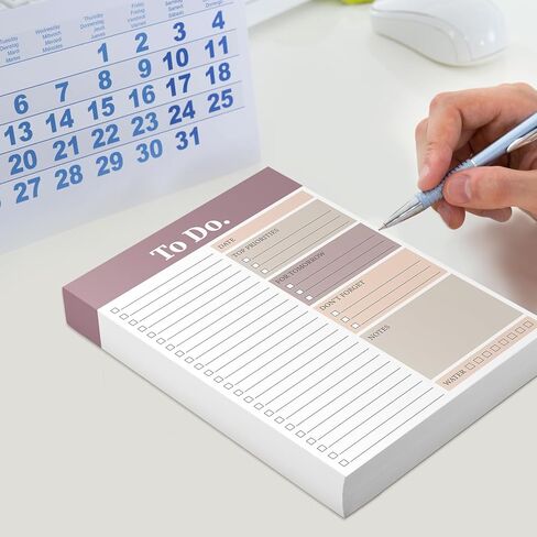 300 ورقة للقيام بقائمة المفكرة والأشياء التي يجب القيام بها، لوحة كتابة المذكرة، بطاقة المكتبة، الجدول اليومي، لوحة الملاحظات، تذكير مخطط تخطيط المكتب، قائمة الواجبات المنزلية للمهام اليومية، 6 × 8 بوصات (للفعل) in Kuwait