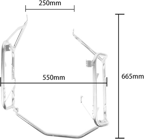 Rack Motorcycle Top Case Stainless Steel Bracket Saddlebag Luggage Boxs Holder Compatible for CFMOTO MT450 450 MT(Silver Pannier Rack) in Saudi Arabia