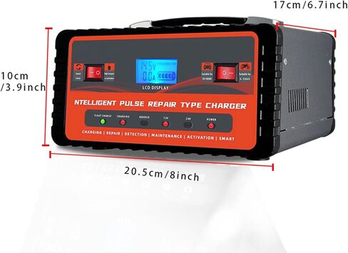 6-Amp Battery Charger, Smart Trickle Charger 12V/24V Car Battery Charger for Lead-Acid,LiFePO4 & Lithium Batteries, Automatic Maintainer Desulfator w/Temp Compensation for Car Truck Lawn Mower Boat in Saudi Arabia