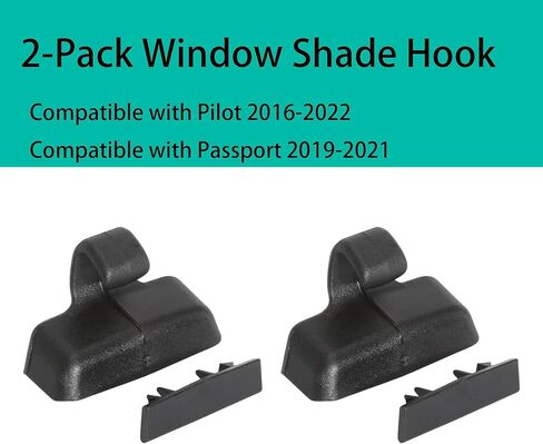 2-Pack Window Shade Hook Compatible with Honda Pilot 2016-2022 Passport 2019-2021 Rear Door Sun Shade Hook Clip Retainer Holder with Cover in Saudi Arabia