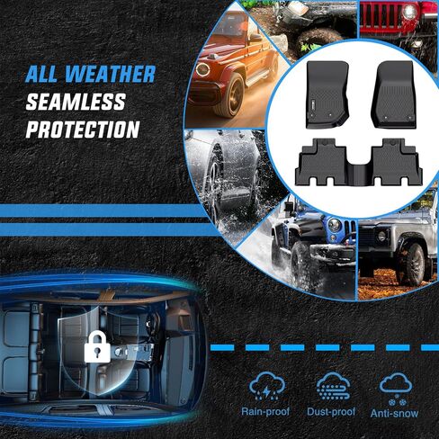 سجادات أرضية Nilight TPE لسيارة Jeep Gladiator JT 2020 2021 2022 2023 2024، بطانات أرضية شديدة التحمل تناسب جميع الأحوال الجوية in Saudi Arabia