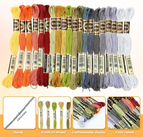 20 Skeins 174 Yards Embroidery Floss Thread, Variegated Floss 6 Strands Gradient Friendship Bracelet String Cross Stitch Threads for Jewelry Making Bracelet Stitching Craft Supply in Saudi Arabia