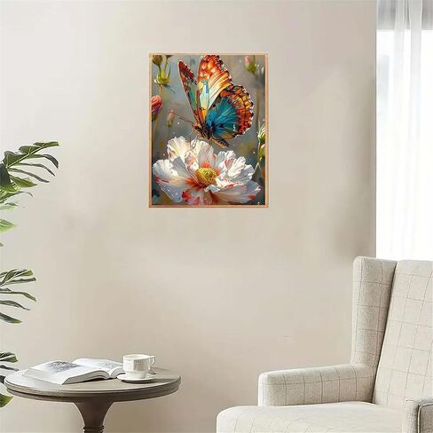 Adult Paint by Number Kits,The Theme of Flowers and Butterflies, Relaxing DIY Paint by Numbers kit for Adults,Acrylic Painting for Gift Home Wall Decor (16×20in) in Saudi Arabia