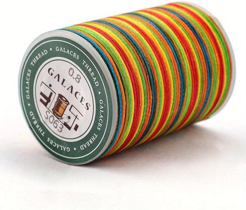 90 MetersDIY Sewing Thread Polyester Cord Waxed Leather 0.8mm Tool Hand Stitching (S036) in Saudi Arabia