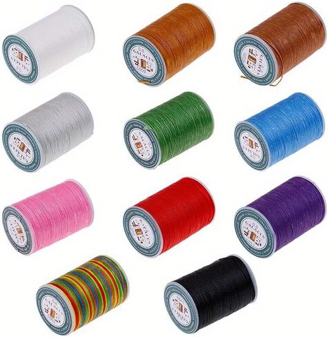 90 MetersDIY Sewing Thread Polyester Cord Waxed Leather 0.8mm Tool Hand Stitching (S036) in Saudi Arabia