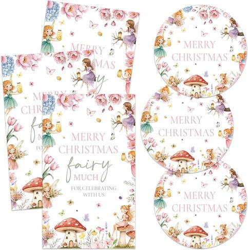 Christmas Stickers, Nutcracker Ballet Gift Tags, 20 Round & 20 Rectangle Writable Self-Adhesive Holiday Labels, Perfect for Party Favor Supplies, Present Wrapping, DIY Handcraft-A08 in Saudi Arabia