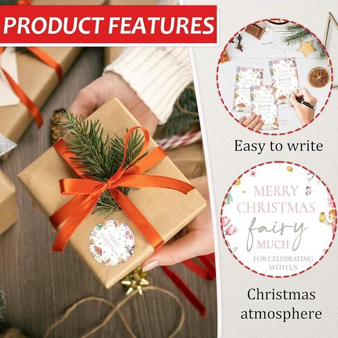 Christmas Stickers, Nutcracker Ballet Gift Tags, 20 Round & 20 Rectangle Writable Self-Adhesive Holiday Labels, Perfect for Party Favor Supplies, Present Wrapping, DIY Handcraft-A08 in Saudi Arabia