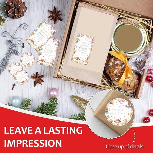 Christmas Stickers, Nutcracker Ballet Gift Tags, 20 Round & 20 Rectangle Writable Self-Adhesive Holiday Labels, Perfect for Party Favor Supplies, Present Wrapping, DIY Handcraft-A08 in Saudi Arabia