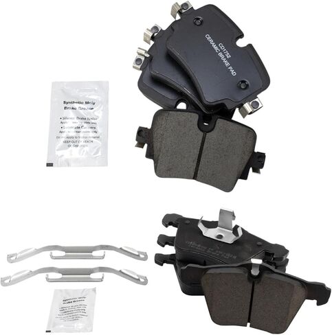Front and Rear Brake Pad Set Ceramic Hardware Compatible with 2016-2019 Jaguar XJ in Saudi Arabia