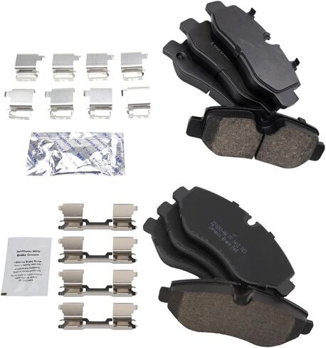 Front and Rear Brake Pad Set Ceramic Hardware Compatible with 2016-2019 Mercedes-Benz Metris in Saudi Arabia