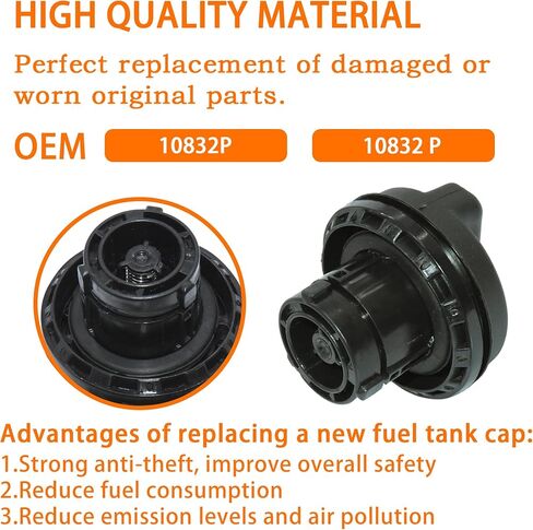 غطاء غاز 10832P مناسب لسيارة Ford Lincoln Mercury - 97-04 E150 E250 Expedition F150، 00-05 Excursion، 97-99 F250، 99-04 F250 F350 Super Duty، 98-04 Navigator، 97-10 Explorer، المزيد. يستبدل # 10832P in Kuwait