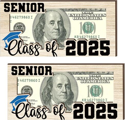 Graduation Money Holder Gift, 2 Set Wooden Box Cash, Class of 2025 Senior Money Gift, 2025 Graduation Wood Cash Holder Gifts for Him or Her, Party Decoration-A16 in Saudi Arabia