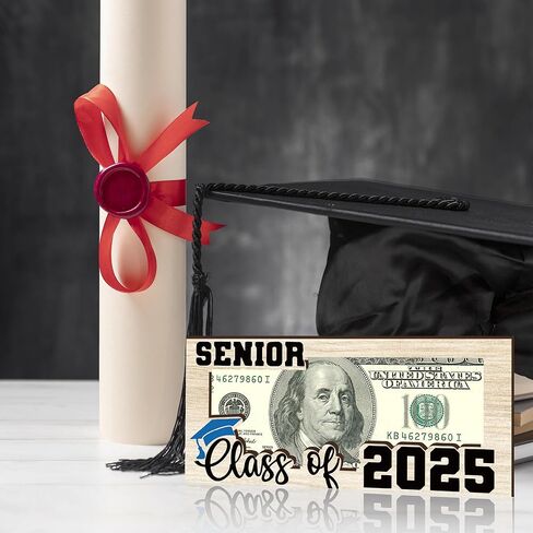 Graduation Money Holder Gift, 2 Set Wooden Box Cash, Class of 2025 Senior Money Gift, 2025 Graduation Wood Cash Holder Gifts for Him or Her, Party Decoration-A16 in Saudi Arabia