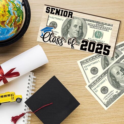 Graduation Money Holder Gift, 2 Set Wooden Box Cash, Class of 2025 Senior Money Gift, 2025 Graduation Wood Cash Holder Gifts for Him or Her, Party Decoration-A16 in Saudi Arabia