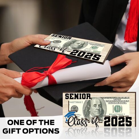 Graduation Money Holder Gift, 2 Set Wooden Box Cash, Class of 2025 Senior Money Gift, 2025 Graduation Wood Cash Holder Gifts for Him or Her, Party Decoration-A16 in Saudi Arabia