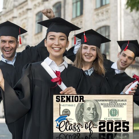 Graduation Money Holder Gift, 2 Set Wooden Box Cash, Class of 2025 Senior Money Gift, 2025 Graduation Wood Cash Holder Gifts for Him or Her, Party Decoration-A16 in Saudi Arabia