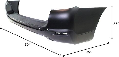 BUMPERS THAT DELIVER - Primered, Rear Bumper Cover Replacement Compatible with 2011 2012 2013 Toyota Highlander 11 12 13, TO1100289 in Saudi Arabia