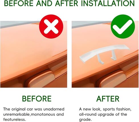 3Pcs Black Car Spoiler Wings,which can be Used for improving Your car's Aerodynamics, reducing Drag, and Increasing Fuel Efficiency. in Saudi Arabia