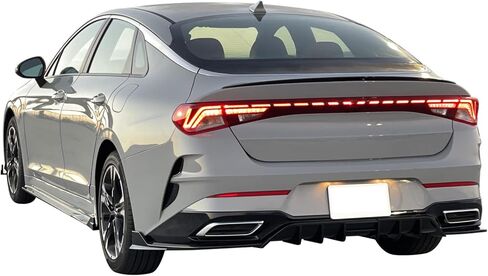 IKON MOTORSPORTS, Rear Bumper Lip Compatible with 2021-2024 Kia K5 GT-Line, Gloss Black PP Rear Diffuser Lip Spoiler Splitter Bodykit in Saudi Arabia