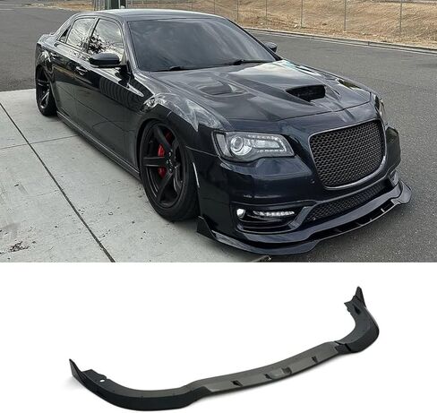 Front Bumper Lip Splitter Spoiler for Chrysler 300 C S SRT 2015-2023 Gloss Black V3 Kit 3PCS in Saudi Arabia