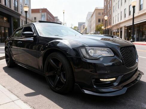 Front Bumper Lip Splitter Spoiler for Chrysler 300 C S SRT 2015-2023 Gloss Black V3 Kit 3PCS in Saudi Arabia