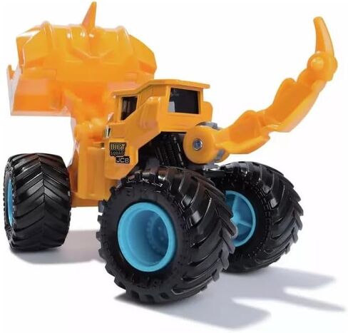 مركبة مونستر جام سكوبز مصبوبة بمقياس 1:64، شاحنة مونستر سكواد الرسمية مدعومة من JCB، السلسلة 11 in Kuwait