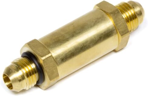 Check Valve - 6 AN Male Inlet & Outlet | Brass | High Flow | Natural | Each + Fuel System Component | Inline Valve | Durable Performance in Saudi Arabia