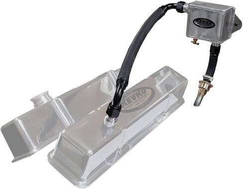 Crankcase Evacuation Kit | Evac System Without Valve Cover | Weld-On | 12 AN Hose | Air Oil Separator | Breathers | Check Valve | Aluminum & Steel | Universal Use in Saudi Arabia