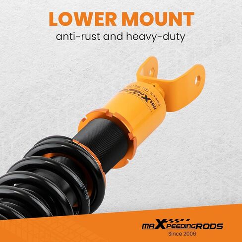 maxpeedingrods Coilovers for Mazda RX-8 2004-2011، دعامات طقم تعليق Coilovers قابل للتعديل للارتفاع، ممتص الصدمات المسبق، مجموعة خفض، ذهبي in Saudi Arabia