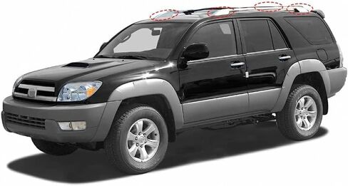 Roof Rack Rail End Cover Shell Cap Compatible with Toyota 4Runner N210 2003 2004 2005 2006 2007 2008 2009 Black 4 PCS in Saudi Arabia