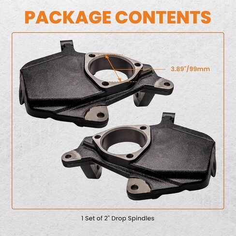 maXpeedingrods 2" Front Drop Spindles for Chevy Silverado/GMC Sierra 1500 1999-2007, for Avalanche Suburban Tahoe Yukon/XL in Saudi Arabia