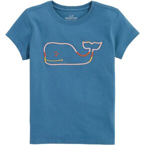 vineyard vines Girls' Whale Embroidery Short-Sleeve Tee