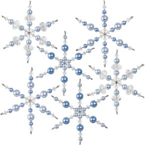 Solid Oak Crystal/Blue Snowflakes Ornament Kit